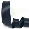 Black Byetsa Satin Fold 30mm Bias Binding on a 25m Roll