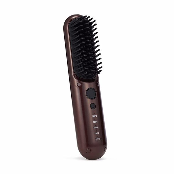 Le ment Cordless Straightener Heat Brush Brush Hair Straightening Iron MAX200℃ Ceramic Coating Easy Straightening Hair