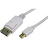 Lead,Mini DP to DISPLAYPORT,3M,White, Audio & Video Cable Assemblies Qty X 1