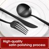 Matte Black Silverware Set, 20-Piece Stainless Steel Flatware Set, Tableware ...