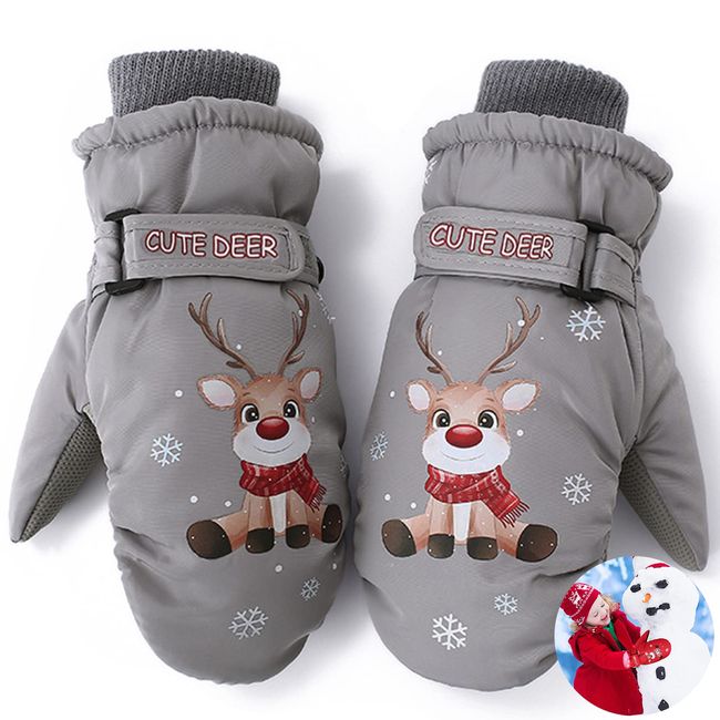 Kinder Skihandschuhe, Fäustlinge Kinder Skihandschuhe, Ski Handschuhe Fäustlinge Kinder, Wasserdichter Fausthandschuh, Warm Winter Skating Handschuhe, Thermohandschuhe für Mädchen, Jungen