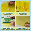 FotoStation A5 Plastic Wallets with Stud Button, Pack of 20 - Translucent Colour Plastic Document Folders to Store Documents A5 Popper Wallets (Yellow)