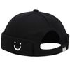 Mens Black Docker Hat Cap Brimless Hats Beanie Skull Cap Worker Sailor Cap Rolled Cuff Retro Adjustable