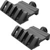 2 PC 45 Degree Offset Picatinny /Weaver Rail Mount Offset Side Rail for Laser
