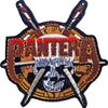 Pantera Standard Woven Patch: Skull Knives (7 cm x 7 cm)
