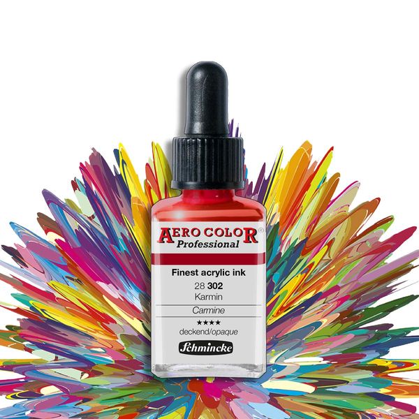 AIRBRUSH FARBEN, FARBE SET f. AIRBRUSH KOMPRESSOR, AIRBRUSH PISTOLE, AERO COLOR Professional - Ideal für Nail Art - GEIGNET auch für MODELLBAU usw. (Karmin - 28 302)