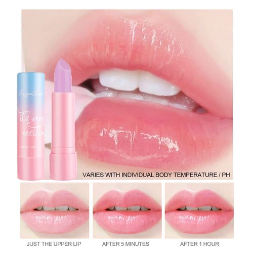 Pakivs Lipstick Set with Temperature Change, Long-Lasting Nutritious Lip Balm, Jelly Crystal, Moisturising Lip Gloss, Anti-Ageing Lip Care, Pack of 3