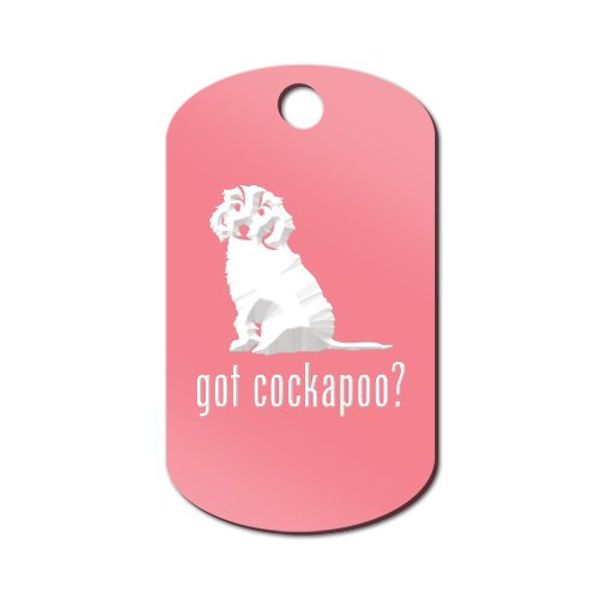 Mister Petlife Got Cockapoo Engraved Keychain/GI Tag cockerpoo spoodle Pink