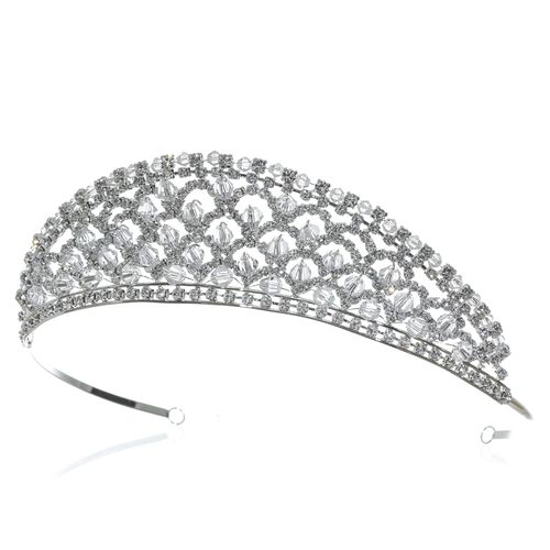 SAMKY Royal Dutchess Rhinestone Crystal Beaded Tiara Crown T1294