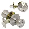 Pro-Grade Classic Keyed Entry and Deadbolt Combo Door Hardware, Satin Nickel