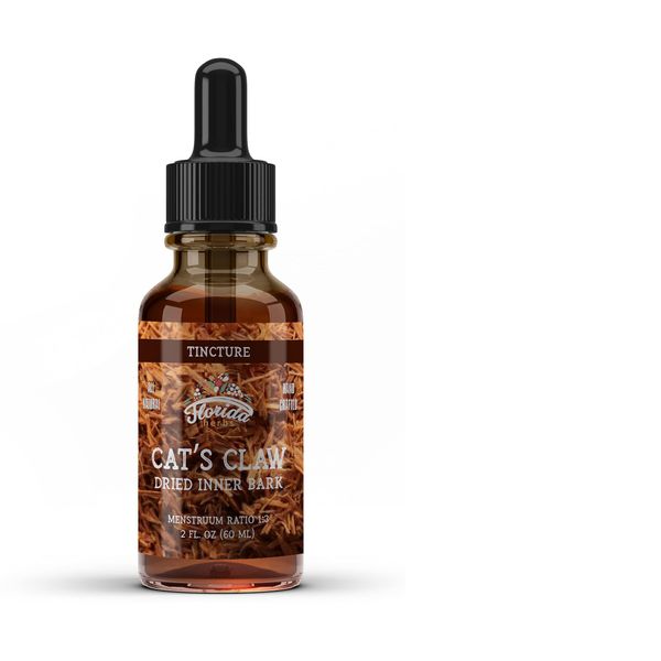 Cat's Claw Tincture, Organic Cat's Claw Extract, Cat's Claw Drops (Uncaria Tomentosa) Dried Bark Herbal Supplement, Non-GMO in Cold-Pressed Organic Vegetable Glycerin, 700 mg, 2 oz (60 ml)