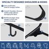 100 PCS Clothes Hangers Black Standard Clothes Hangers with Hooks Space Saving