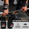 DMoose Weight Lifting Hooks (Pair), Hand Grip Support Wrist Straps for Men and Women, 8 mm Thick Padded Neoprene, Deadlift, Powerlifting, Pull up bar, Liftups, Shrugs