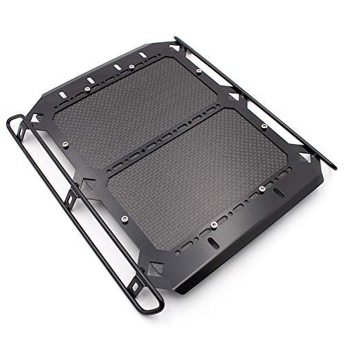 KYX Racing Metal Roof Rack with Carbon Fibre Panel 184x168mm Upgrades Parts Accessories for RC Crawler Car Traxxas TRX6 G63 TRX4 G500 Car Body