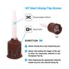 Dental HP Mixing Tips For Temporary Cement Material Brown/White (Short) 1:1 50