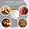 Garlic Keeper - White Ceramic Garlic Container with cork lid - Garlic Storage...