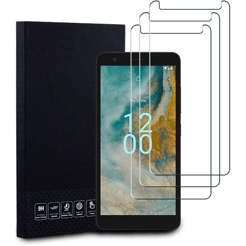 for Nokia C02 Tempered Glass, Screen Protector Anti Scratch and Anti Shatter Film, [Case Friendly] HD Clear Premium, 9H Tempered Glass for Nokia C02 [Pack of 3]