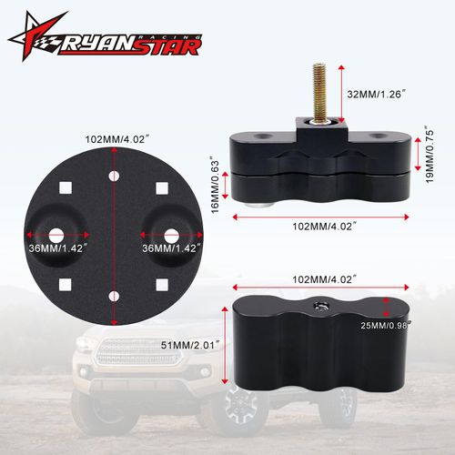 RYANSTAR RACING RX-DLX-PM Pack Mount Lock with Pack Mount Bracket Cargo Racks Double Locking Mount Fit for Standard Pack Mount Compatible with Fuel & Gas Can & Water Pack Mount