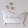 Super Cool Creations Engraved Bath & Bubble Mirror Door Sign 12cm x 9cm & 3 Bubbles