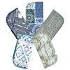 1 Ply Moroccan Tile Flannel Washable Kids Lunchbox Napkins 8x8 inches 5 Pack - Little Wipes (R) Flannel