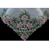 54x72" Rectangle Embroidered Floral Rose Polyester Fabric Tablecloth 6 Napkins