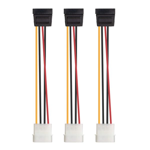 Cable Matters SATA Power Cable Molex SATA Power Cable Molex to SATA 4pin 15cm 3pcs