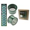 SE 6-Inch 8-Piece Mini Stackable Sifting Pan Set - Assorted Mesh Sizes for Prospecting, Sieving Soil, Pellets, Minerals and More