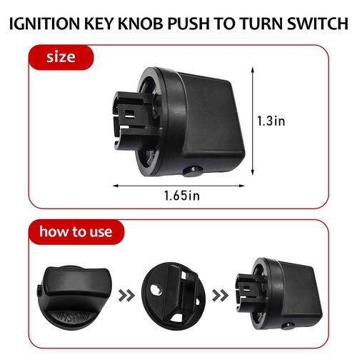 DXNQ Ignition Key Knob Push Turn Switch, Keyless Ignition Start Switch Knob Handle & Insert for CX-9 2007-2015 CX-7 2007-2012, Replaces D461-66-141A-02 D6Y1-76-142, Car Accessories