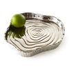 Elegance - 69110 Elegance Tree Bark Porcelain Serving Tray, 8.75 Inch, Silver