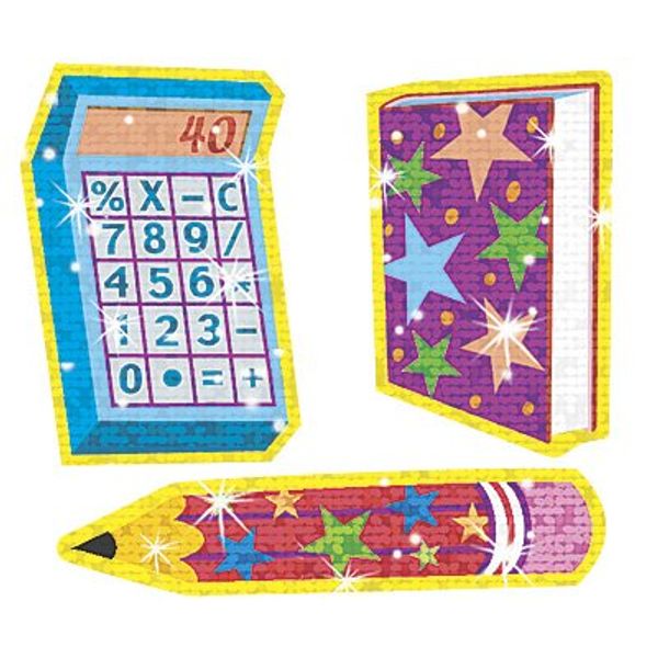 32 Large School Time Sparkles Children's Stickers