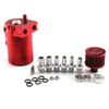 Aiuphing Oil Collection Tank with Air Filter, Universal Engine Air Oil Separator Container, Storage Container (Red)