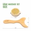 AIFEIVICO Wood Therapy Massage Tools with Dry Brush 2 Kit for Anti Cellulite Lymphatic Drainage, Dry Brushing Body Brush, Lymphatic Massage Paddle for Maderotherapy, Gua Sha (Type-2)