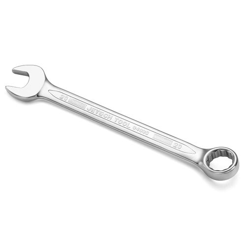 Jetech 20mm Combination Wrench - Industrial Grade, Chrome Vanadium Steel, Sand Blasted Finish, 12-Point Design, 15-Degree Offset, Forged, Heat-Treated, Metric