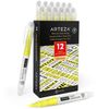 ARTEZA Highlighters, Yellow, Pack 12