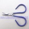 Cutex Curved Blade Adjustable Finger Ring Applique Scissors 3-1/2" Length