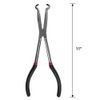 QWORK® Langbeckzange mit Ringspitze ,Telefonzange gebogen , 280 mm