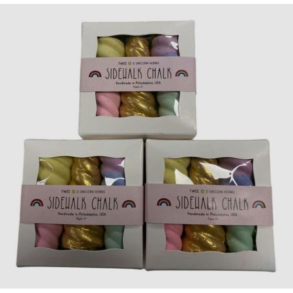 $55 TWEE 3-Piece Unicorn Horn Sidewalk Chalk Set 3-Pack