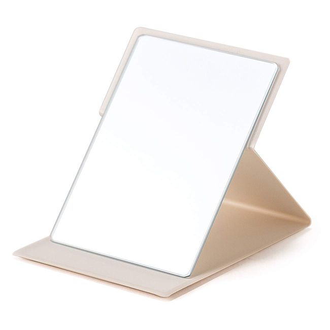 Napure HF01P-WH Folding Mirror, S, With Pockets, Cream White, Folding Mirror