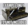 Tonka Army, Truck, Dozer, White On Clear Background, Sticker Set