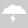 azutura Lightning Cloud Weather Wall Sticker Pack White