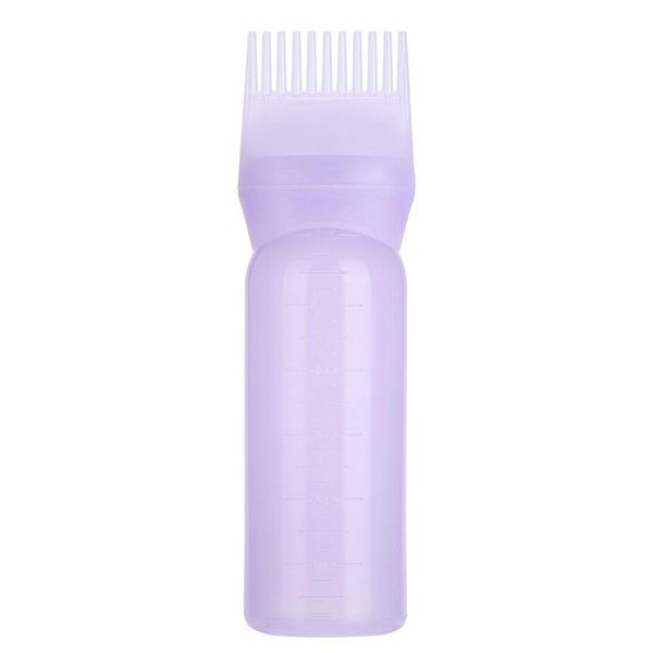 Hair Dye Brush Bottle, 3 Colors Lightweight Hair Dyeing Bottle Brush Shampoo Hair Color Oil Comb Applicator Tool(blue)