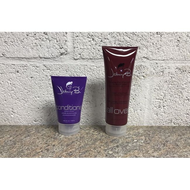 JOHNNY B ALL OVER SHAMPOO 8 oz & CONDITIONAL CONDITIONER 4 oz DUO