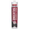 Soudal Grey Multi Purpose Silicone Mould Resistant Sealant Waterproof Fix