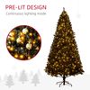 7.5' Prelit Christmas Tree  Artificial Xmas Tree Metal Stand Black