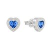Radley Womens Sterling Silver Blue Heart Stone Set Stud Earrings