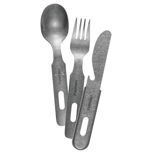 Fire-Maple Stainless Steel Camping Utensils Set Lightweight Knife Fork Spoon Cutlery Set Portable Flatware for Outdoor Backpacking Hiking