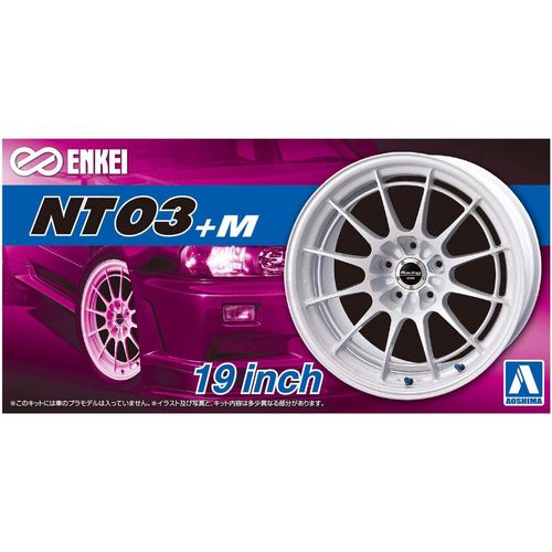 青島文化教材社 1/24 za・tyu-ndopa-tusiri-zu No. 59 enkei NT03 + Medium 19 Plastic Model Parts