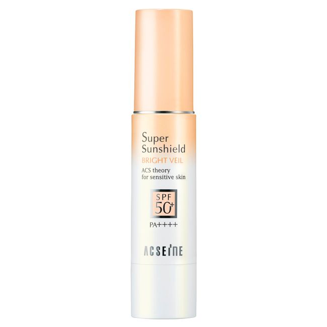 ACSEINE Super Sun Shield Bright Veil SPF 50+ PA++++ (Sunscreen Base Cream) 02 oz (22 g) 02 (Cream Beige)