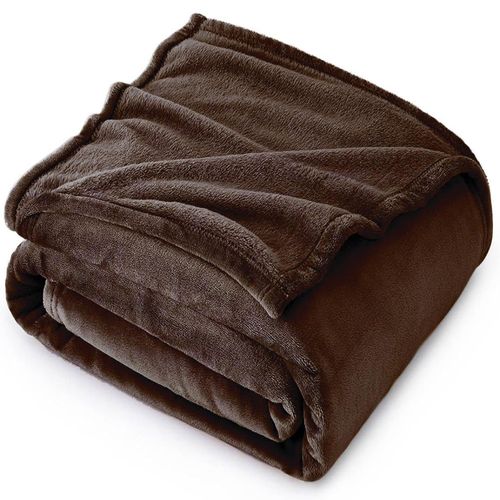 Polar Fleece Throw Blanket for Couch, Twin Bed, Chair, Kids, Adults, Pets 50x60 Soft Cozy Reversible Throw Blanket (Chocolate Brown)
