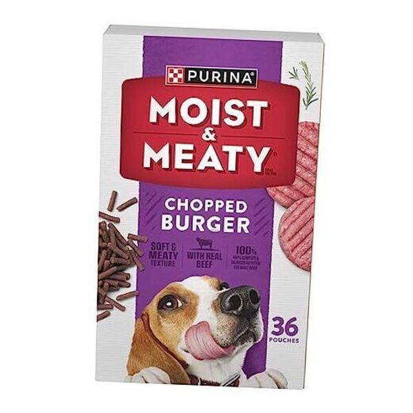 Purina Moist and Meaty Dog Food Chopped Burger Soft 36 Count (Pack of 1) Other